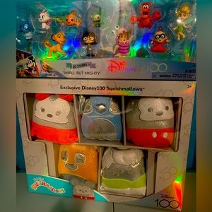 Disney 100 Collection figures & Squishmallows Set